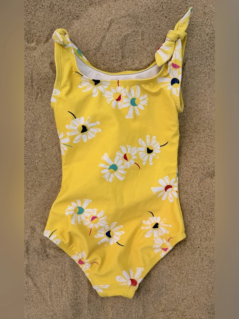 Hanna Andersson Girl’s Yellow Daisy One-Piece Swimsuit